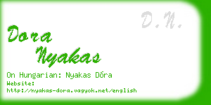 dora nyakas business card