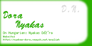 dora nyakas business card